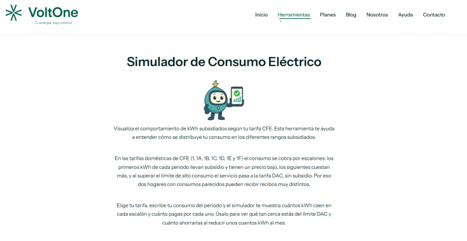 Infografía del simulador que muestra de forma sencilla los kWh mensuales correspondientes a los distintos rangos de una tarifa doméstica para identificar cuánto falta antes de llegar al excedente.