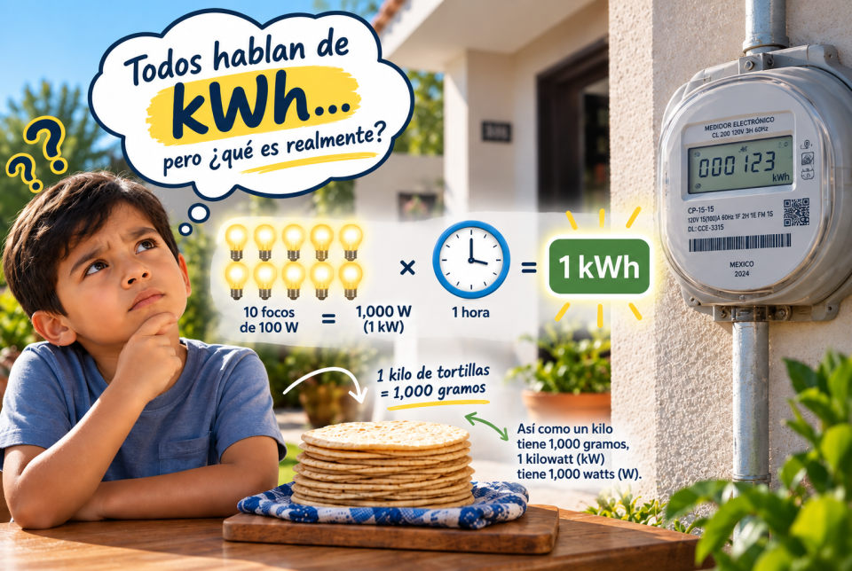 Niño pensando en kwh