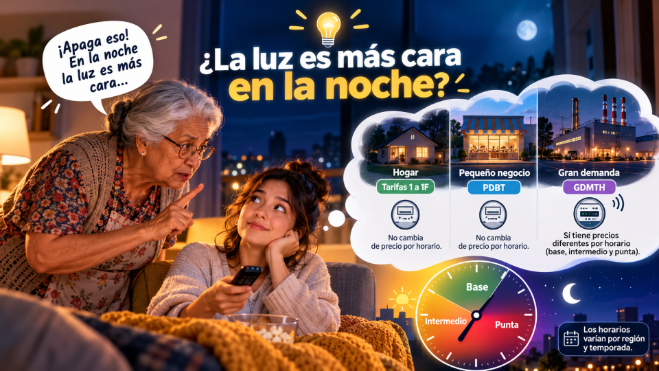 Mito luz mas cara en las noches